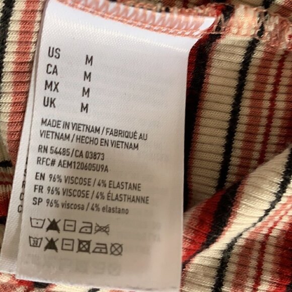 AMERICAN Eagle white black and Red striped tank - Picture 6 of 7